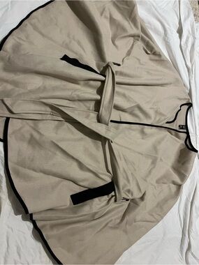 SHEIN Cream Jacket with Black Trim